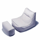 Nordic Style Living Room Fabric Armless with Ottoman Lounge Accent Chair