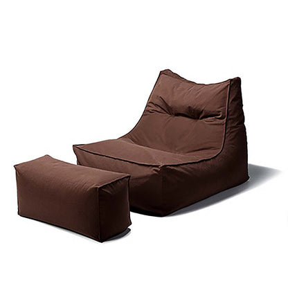 Nordic Style Living Room Fabric Armless with Ottoman Lounge Accent Chair