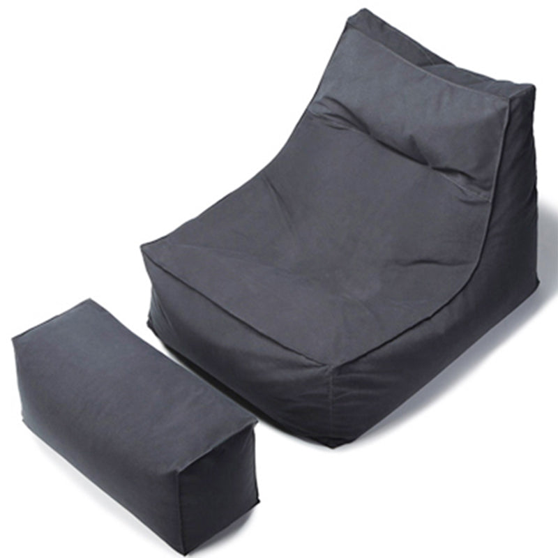 Nordic Style Living Room Fabric Armless with Ottoman Lounge Accent Chair