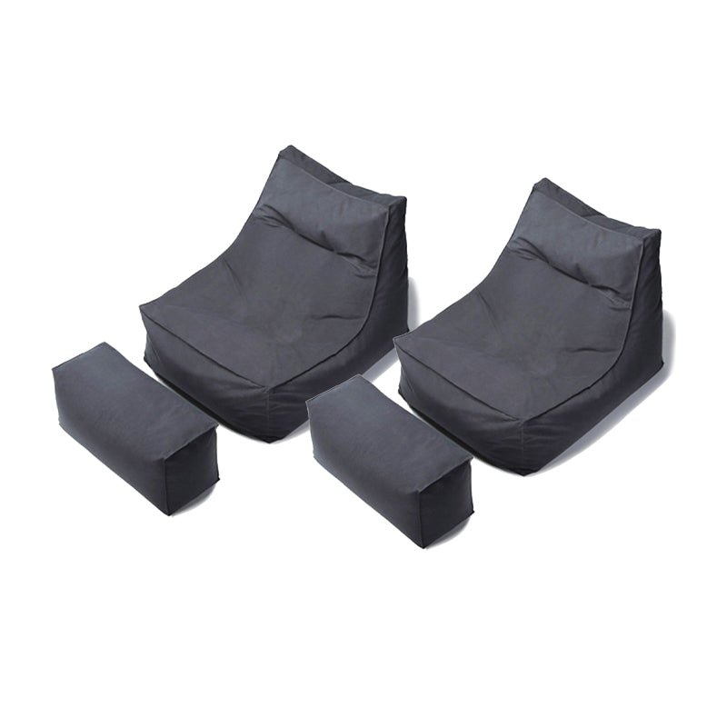 Nordic Style Living Room Fabric Armless with Ottoman Lounge Accent Chair