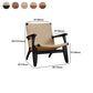 Scandinavian 28.74"Wide Solid Wood Woven Back Arm Chair for Living Room