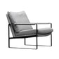 Mid-Century Modern Sled Arm Chair Leather Accent Armchair for Bedroom