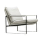 Mid-Century Modern Sled Arm Chair Leather Accent Armchair for Bedroom