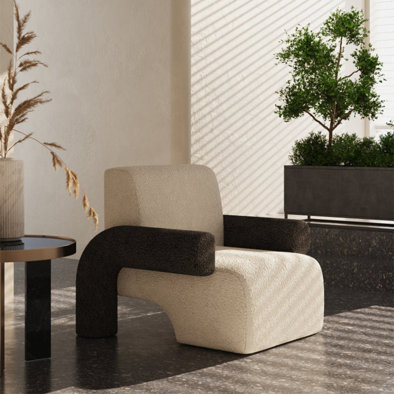 Nordic Style Living Room Velvet Round Arms Tight Back Arm Chair Clearhalo 'Accent Chairs' 'accent_chairs' 'Chairs & Seating' 'furn' 'furn_accent_chairs' 'Furniture' 'Living Room Furniture' 5662521