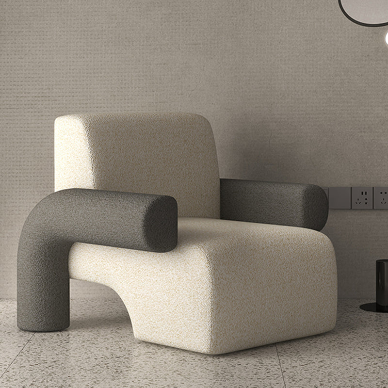 Nordic Style Living Room Velvet Round Arms Tight Back Arm Chair Clearhalo 'Accent Chairs' 'accent_chairs' 'Chairs & Seating' 'furn' 'furn_accent_chairs' 'Furniture' 'Living Room Furniture' 5662523