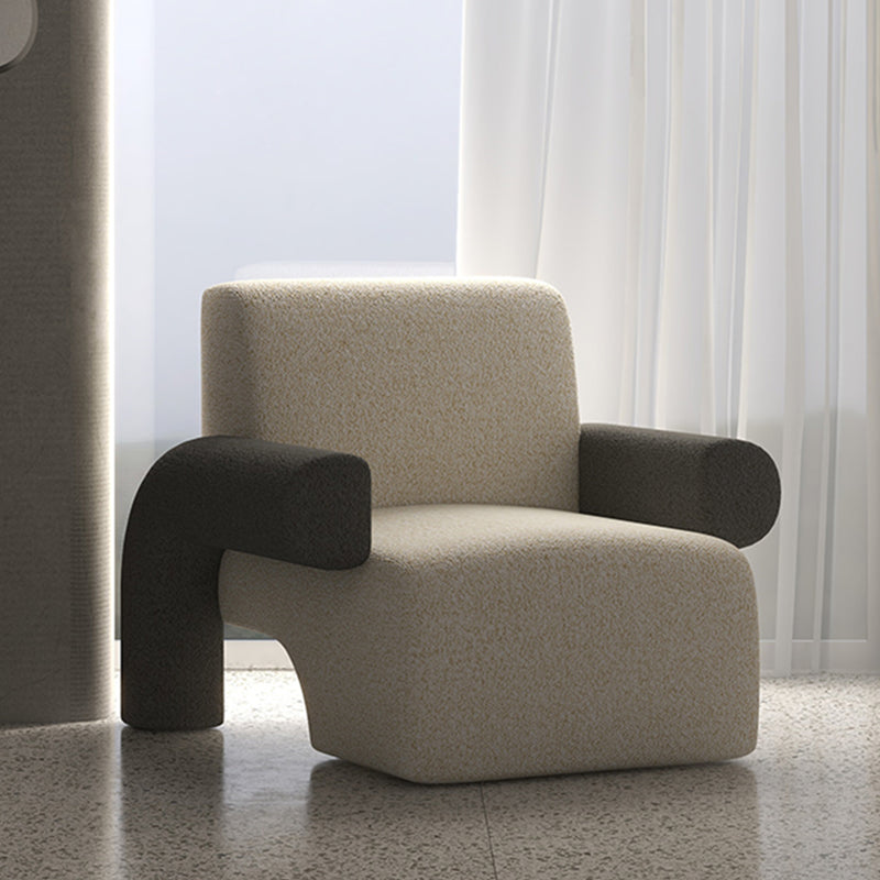 Nordic Style Living Room Velvet Round Arms Tight Back Arm Chair Clearhalo 'Accent Chairs' 'accent_chairs' 'Chairs & Seating' 'furn' 'furn_accent_chairs' 'Furniture' 'Living Room Furniture' 5662524