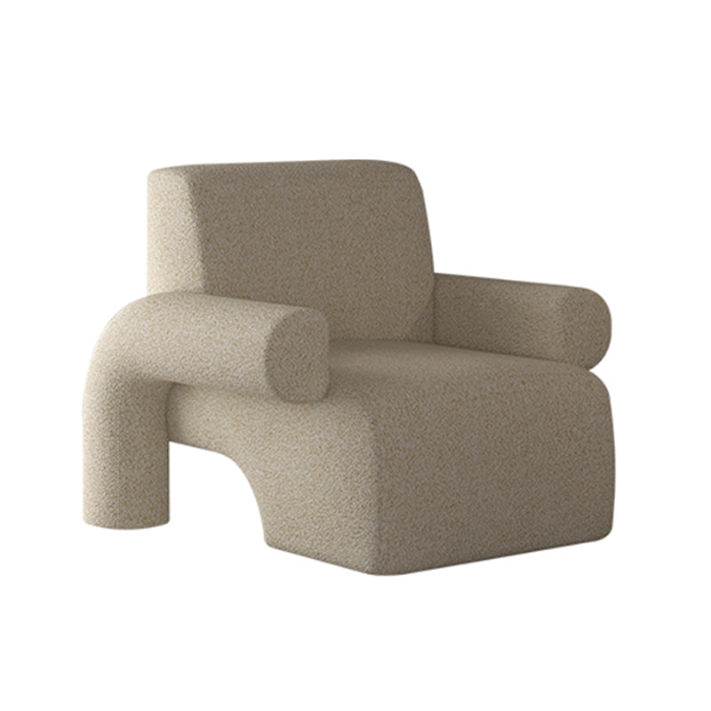 Nordic Style Living Room Velvet Round Arms Tight Back Arm Chair Clearhalo 'Accent Chairs' 'accent_chairs' 'Chairs & Seating' 'furn' 'furn_accent_chairs' 'Furniture' 'Living Room Furniture' 5662526