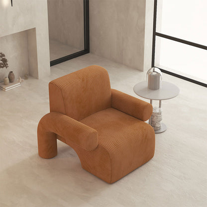 Nordic Style Living Room Velvet Round Arms Tight Back Arm Chair Coffee 1 Piece Clearhalo 'Accent Chairs' 'accent_chairs' 'Chairs & Seating' 'furn' 'furn_accent_chairs' 'Furniture' 'Living Room Furniture' 5662532