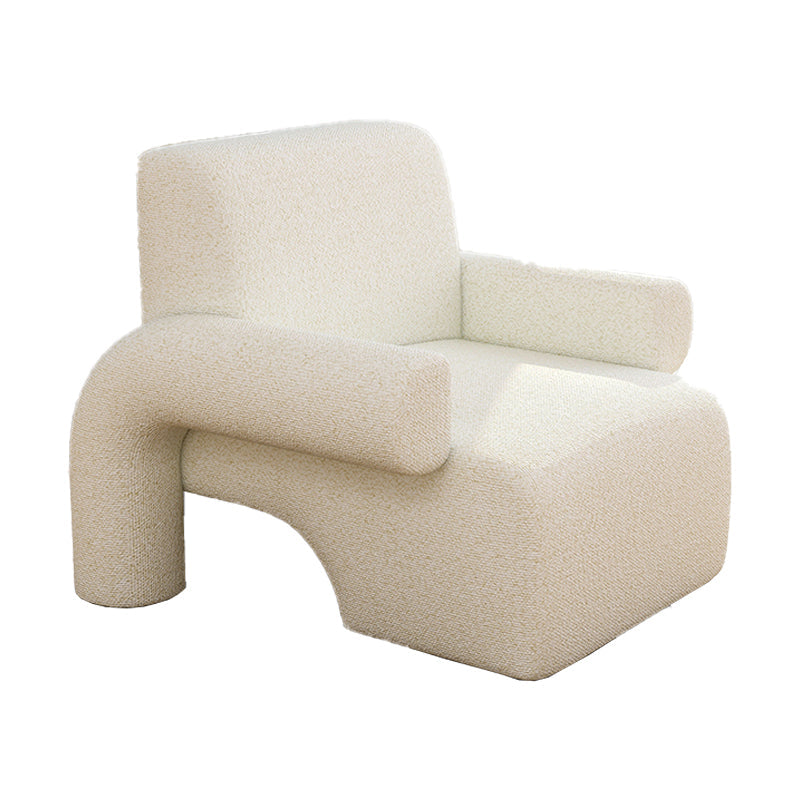 Nordic Style Living Room Velvet Round Arms Tight Back Arm Chair Clearhalo 'Accent Chairs' 'accent_chairs' 'Chairs & Seating' 'furn' 'furn_accent_chairs' 'Furniture' 'Living Room Furniture' 5662533