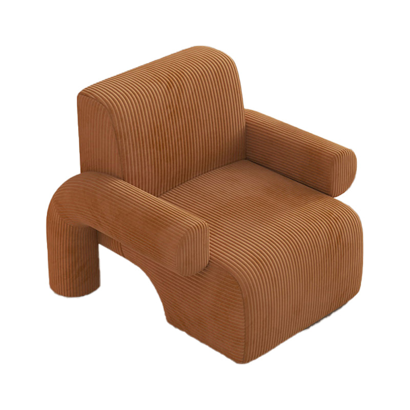 Nordic Style Living Room Velvet Round Arms Tight Back Arm Chair Clearhalo 'Accent Chairs' 'accent_chairs' 'Chairs & Seating' 'furn' 'furn_accent_chairs' 'Furniture' 'Living Room Furniture' 5662536