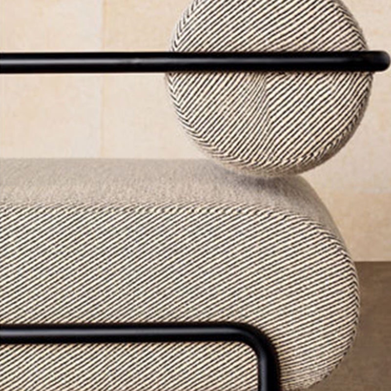 工業スタイル26 "幅固定されたバックメタルベーススポンジアームチェア