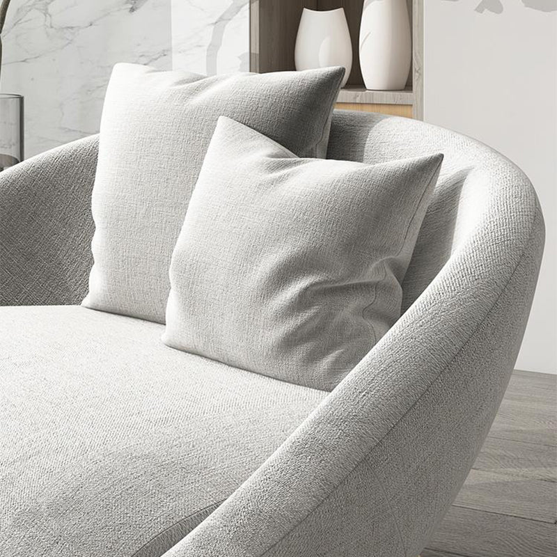Scandinavian 34.6"Wide Cotton Blend Fixed Back Sloped Arms Papasan Chair with 2 Pillows Clearhalo 'Accent Chairs' 'accent_chairs' 'Chairs & Seating' 'furn' 'furn_accent_chairs' 'Furniture' 'Living Room Furniture' 5662588