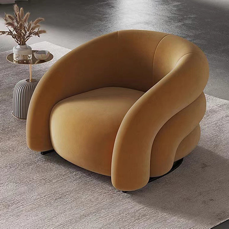 34.65" Wide Contemporary Style Single Sofa Chair Microfiber Arm Chair Yellow 1 Piece Clearhalo 'Accent Chairs' 'accent_chairs' 'Chairs & Seating' 'furn' 'furn_accent_chairs' 'Furniture' 'Living Room Furniture' 5662664