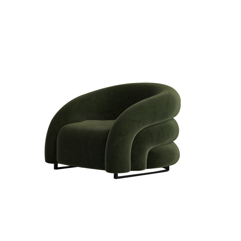 34.65" Wide Contemporary Style Single Sofa Chair Microfiber Arm Chair Green 1 Piece Clearhalo 'Accent Chairs' 'accent_chairs' 'Chairs & Seating' 'furn' 'furn_accent_chairs' 'Furniture' 'Living Room Furniture' 5662670
