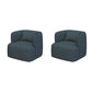 Contemporary 33.5"Wide Pillow Back Sponge Recessed Arms Chair
