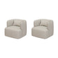 Contemporary 33.5"Wide Pillow Back Sponge Recessed Arms Chair