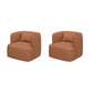 Contemporary 33.5"Wide Pillow Back Sponge Recessed Arms Chair