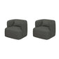 Contemporary 33.5"Wide Pillow Back Sponge Recessed Arms Chair