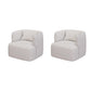 Contemporary 33.5"Wide Pillow Back Sponge Recessed Arms Chair