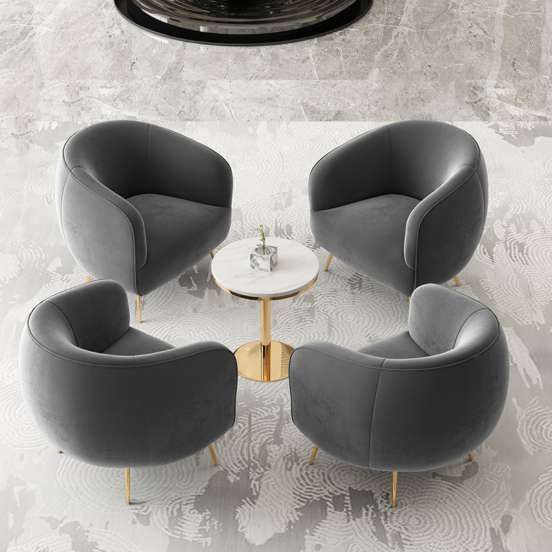 Contemporary 30"W x 30"D x 30"H Fixed Back Sloped Arms Barrel Chair