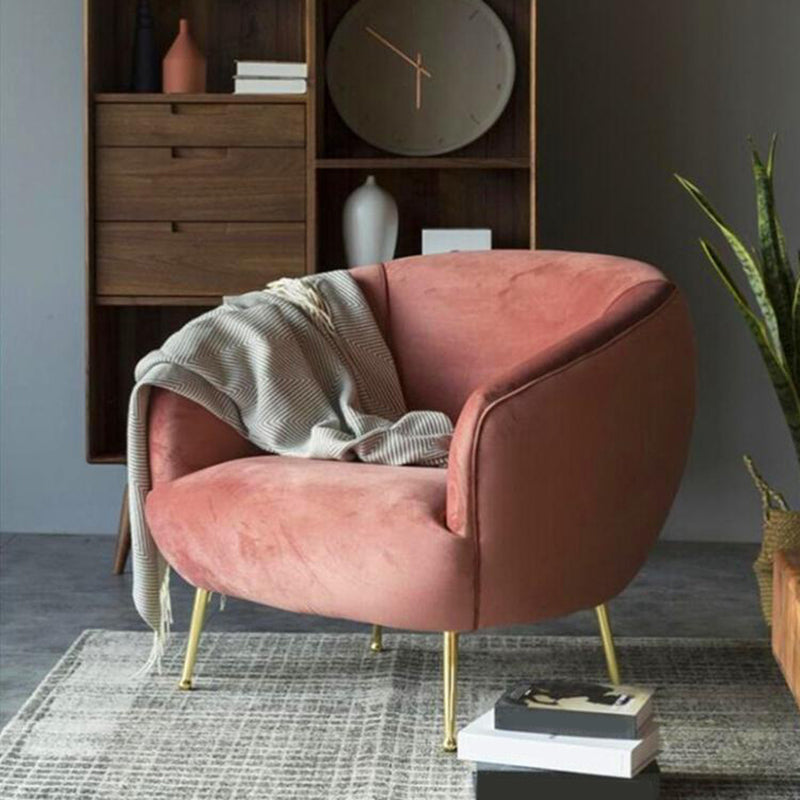 Contemporary 30"W x 30"D x 30"H Fixed Back Sloped Arms Barrel Chair