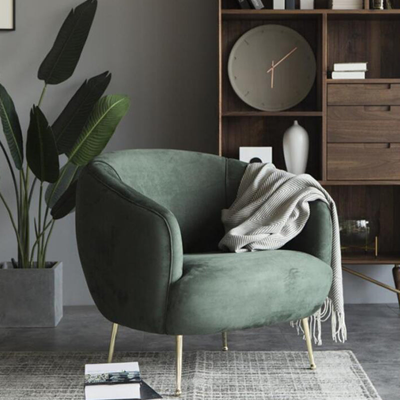 Contemporary 30"W x 30"D x 30"H Fixed Back Sloped Arms Barrel Chair