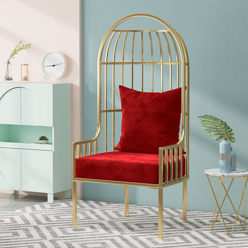 Stile glam da 25,6 "cuscino largo posteriore a braccio quadrato sedia a palloncino