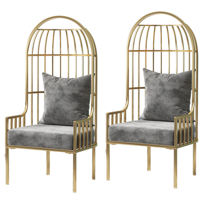 Stile glam da 25,6 "cuscino largo posteriore a braccio quadrato sedia a palloncino