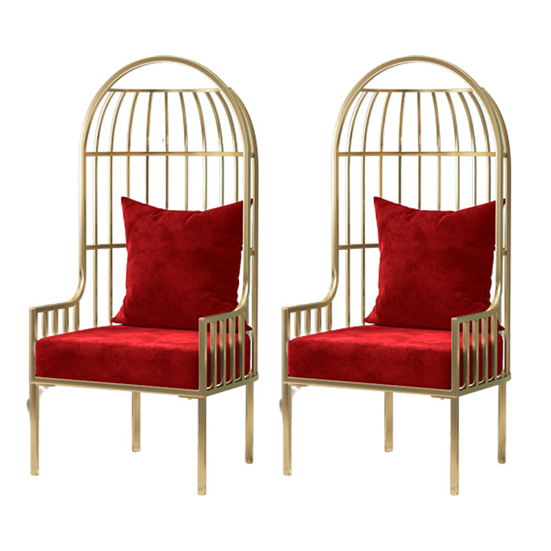 Stile glam da 25,6 "cuscino largo posteriore a braccio quadrato sedia a palloncino