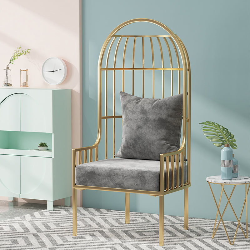 Stile glam da 25,6 "cuscino largo posteriore a braccio quadrato sedia a palloncino