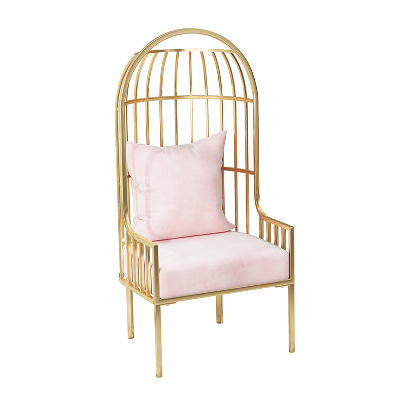 Stile glam da 25,6 "cuscino largo posteriore a braccio quadrato sedia a palloncino