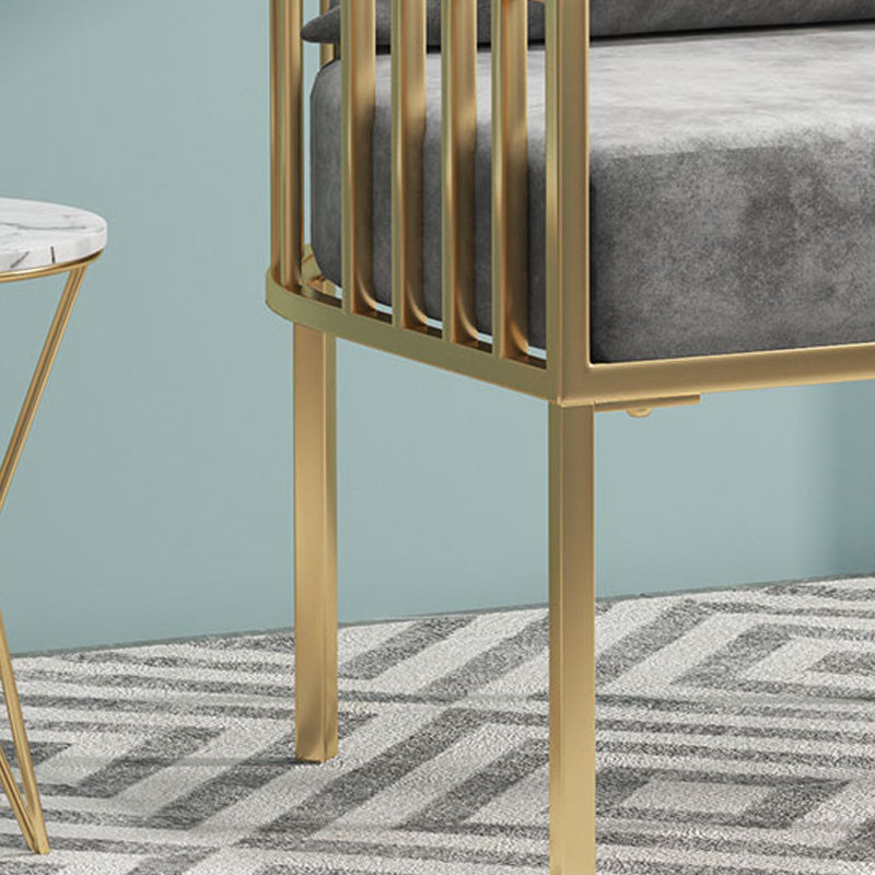 Stile glam da 25,6 "cuscino largo posteriore a braccio quadrato sedia a palloncino