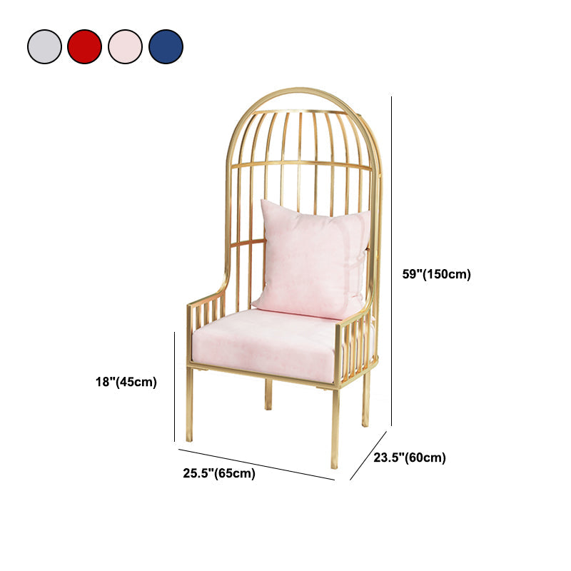 Stile glam da 25,6 "cuscino largo posteriore a braccio quadrato sedia a palloncino