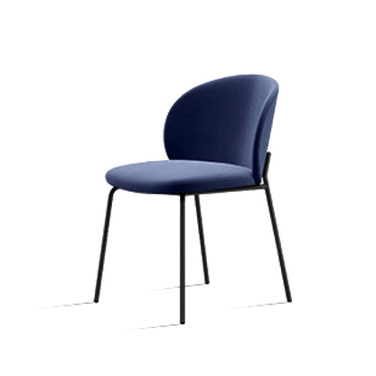 18.90" Wide Scandinavian Style Single Sofa Chair Fixed Back Armless Chair