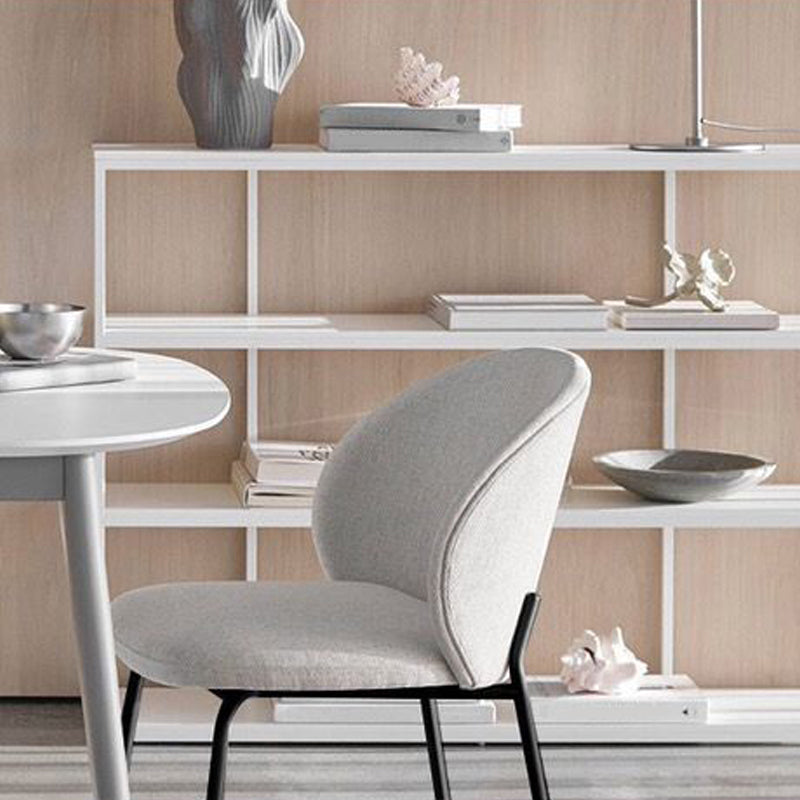 18.90" Wide Scandinavian Style Single Sofa Chair Fixed Back Armless Chair