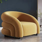Nordic Style Fabric Armrest without Buffer Backrest Fabric Arm Chair Yellow 1 Piece Clearhalo 'Accent Chairs' 'accent_chairs' 'Chairs & Seating' 'furn' 'furn_accent_chairs' 'Furniture' 'Living Room Furniture' 5662895