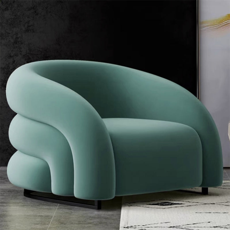 Nordic Style Fabric Armrest without Buffer Backrest Fabric Arm Chair Clearhalo 'Accent Chairs' 'accent_chairs' 'Chairs & Seating' 'furn' 'furn_accent_chairs' 'Furniture' 'Living Room Furniture' 5662898