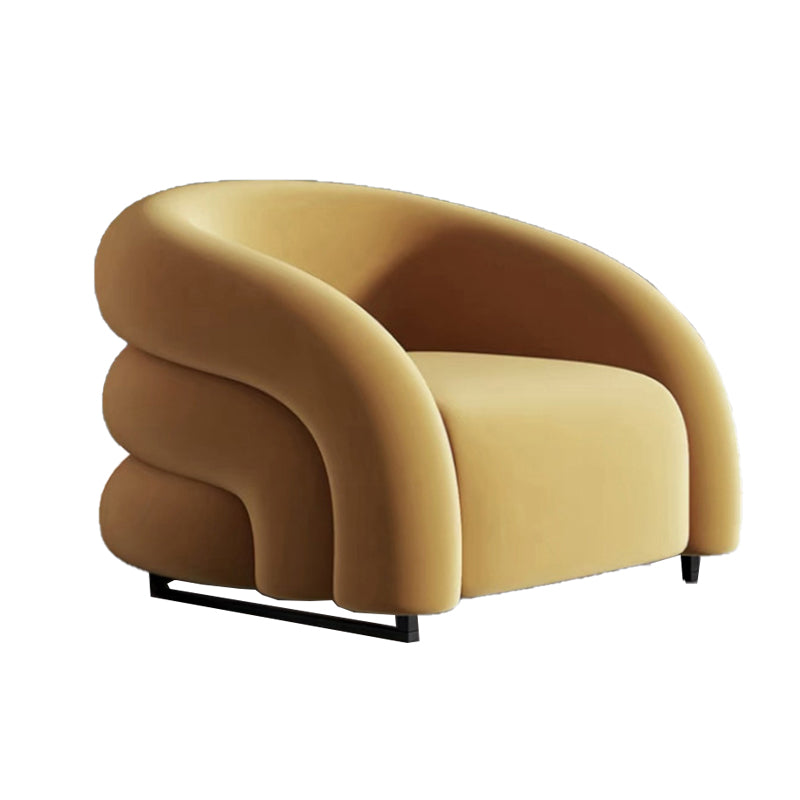 Nordic Style Fabric Armrest without Buffer Backrest Fabric Arm Chair Clearhalo 'Accent Chairs' 'accent_chairs' 'Chairs & Seating' 'furn' 'furn_accent_chairs' 'Furniture' 'Living Room Furniture' 5662903