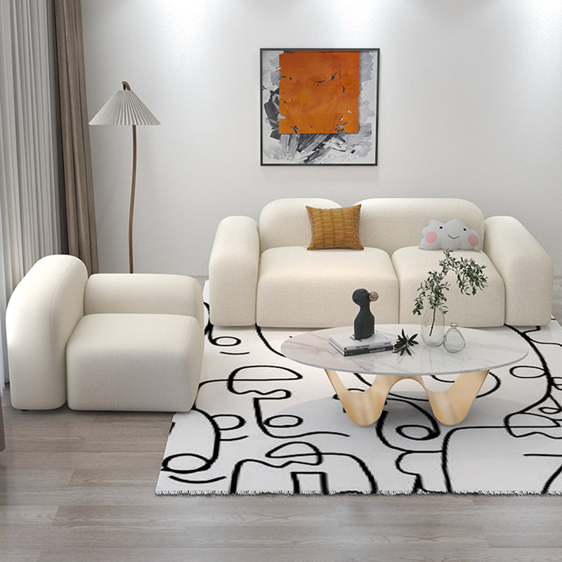 Wolle enge Rückensofa 39.37 "W * 25,59" H in Weiß für Wohnzimmer