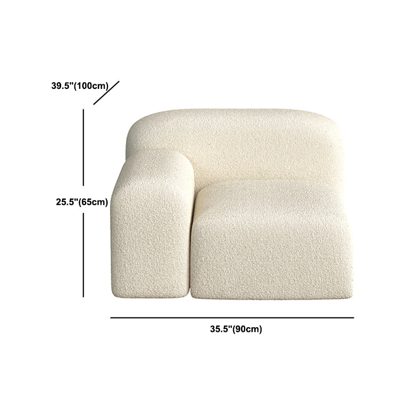 Wolle enge Rückensofa 39.37 "W * 25,59" H in Weiß für Wohnzimmer