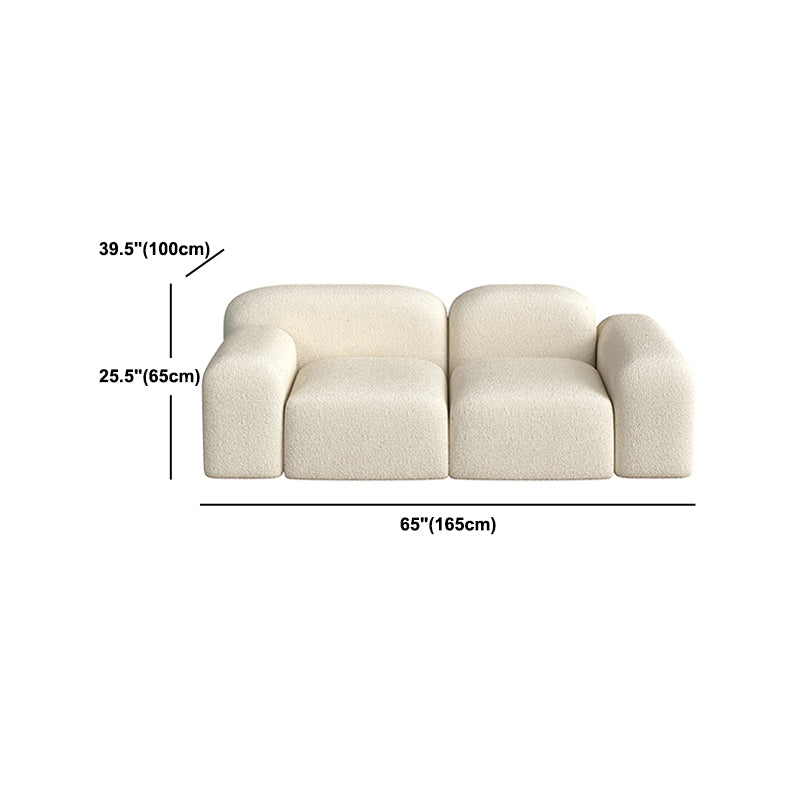 Wolle enge Rückensofa 39.37 "W * 25,59" H in Weiß für Wohnzimmer