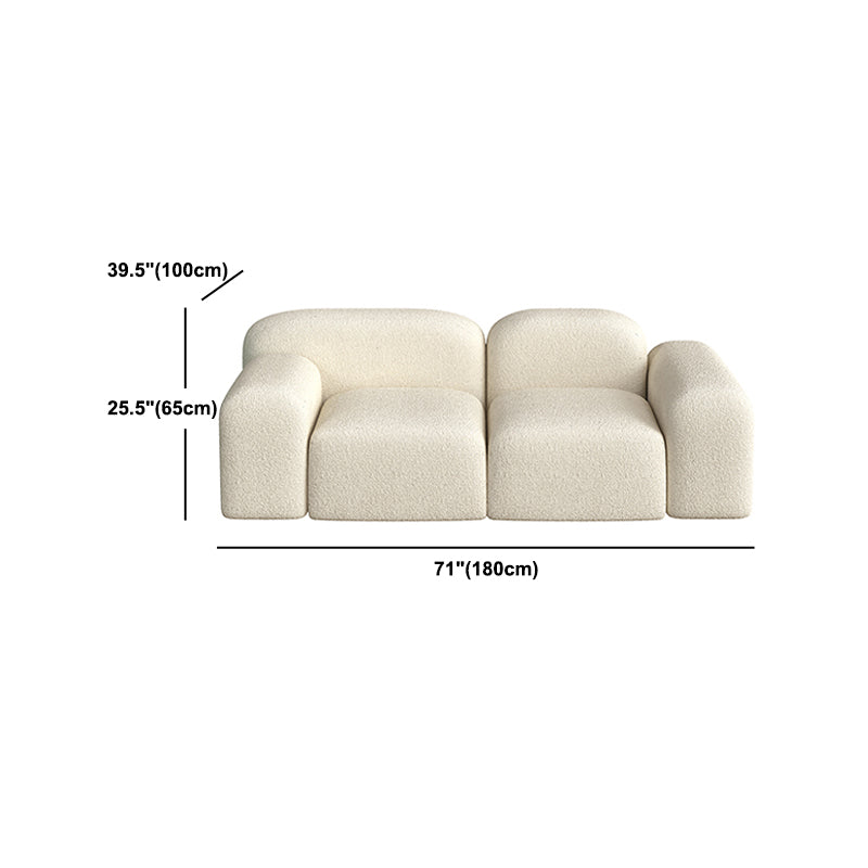 Wolle enge Rückensofa 39.37 "W * 25,59" H in Weiß für Wohnzimmer