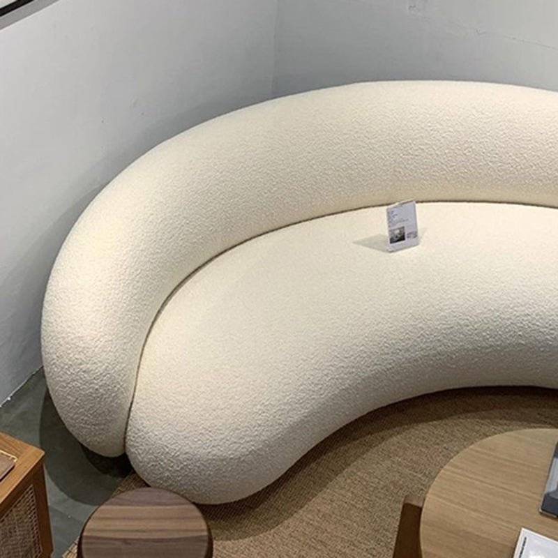 Sofá de forma de luna curva de brazo empotrado contemporáneo para sala de estar para sala de estar