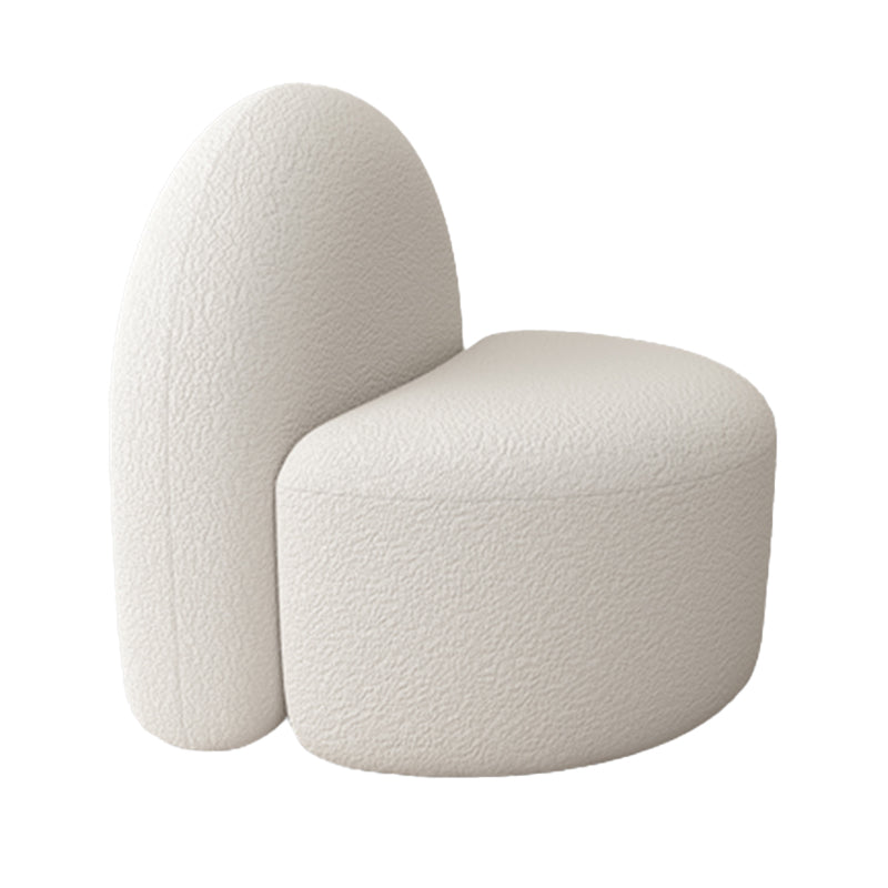 Sofá sofá sofá de lana curva en blanco para sala de estar, apartamento