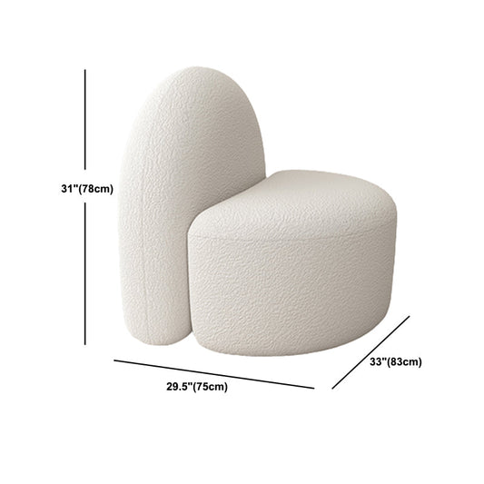 Enge Rückensofa Wolle gekrümmtes Sofa in Weiß für Wohnzimmer, Wohnung
