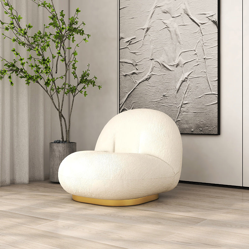 Contemporary Curved Sofa with Tight Back Standard Armless Sofa for Living Room