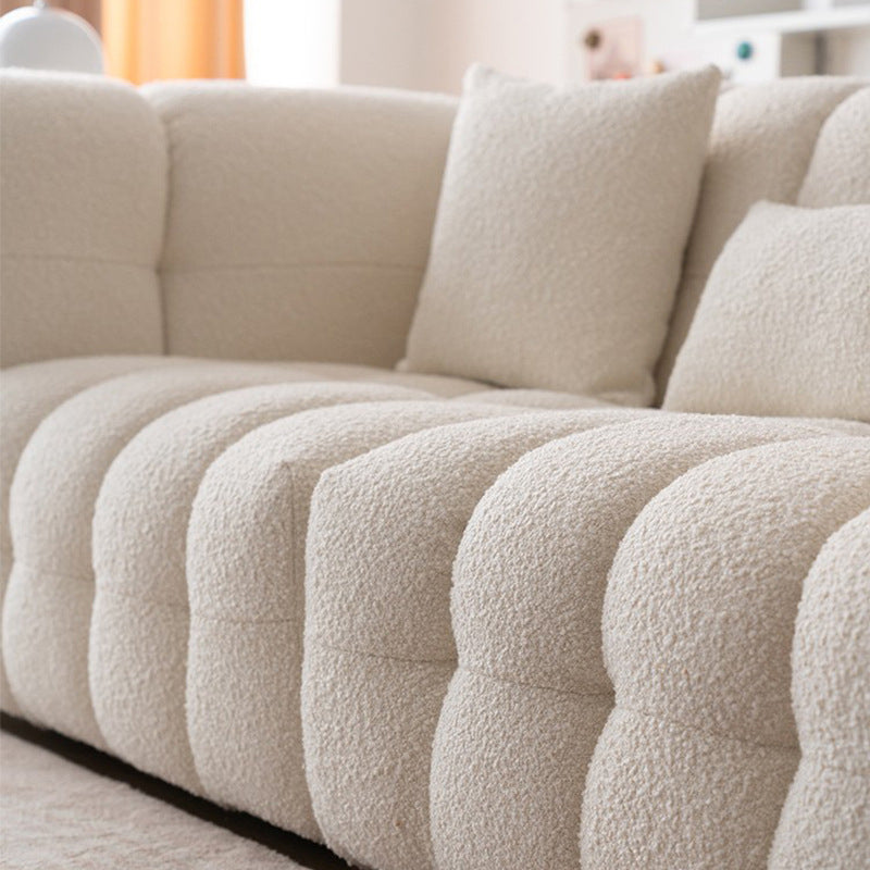 Wool Tuxedo Arm Sofa with Biscuit Back for Living Room 40.16" Wide Clearhalo 'furn' 'furn_sofas' 'Furniture' 'Living Room Furniture' 'Sofa' 'sofas' 5663041