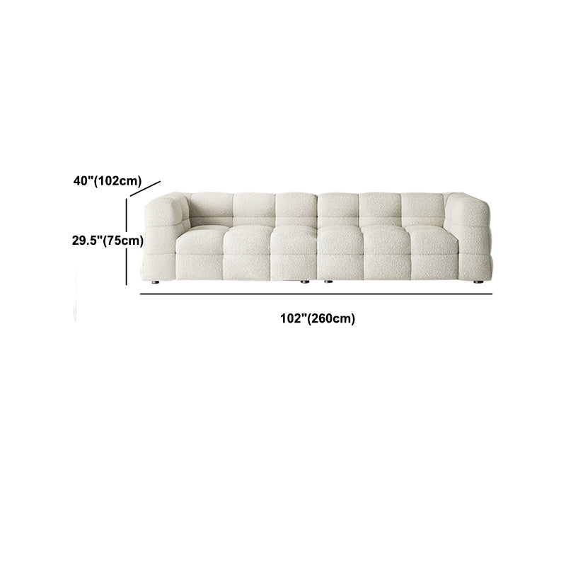 Wool Tuxedo Arm Sofa with Biscuit Back for Living Room 40.16" Wide Clearhalo 'furn' 'furn_sofas' 'Furniture' 'Living Room Furniture' 'Sofa' 'sofas' 5663047