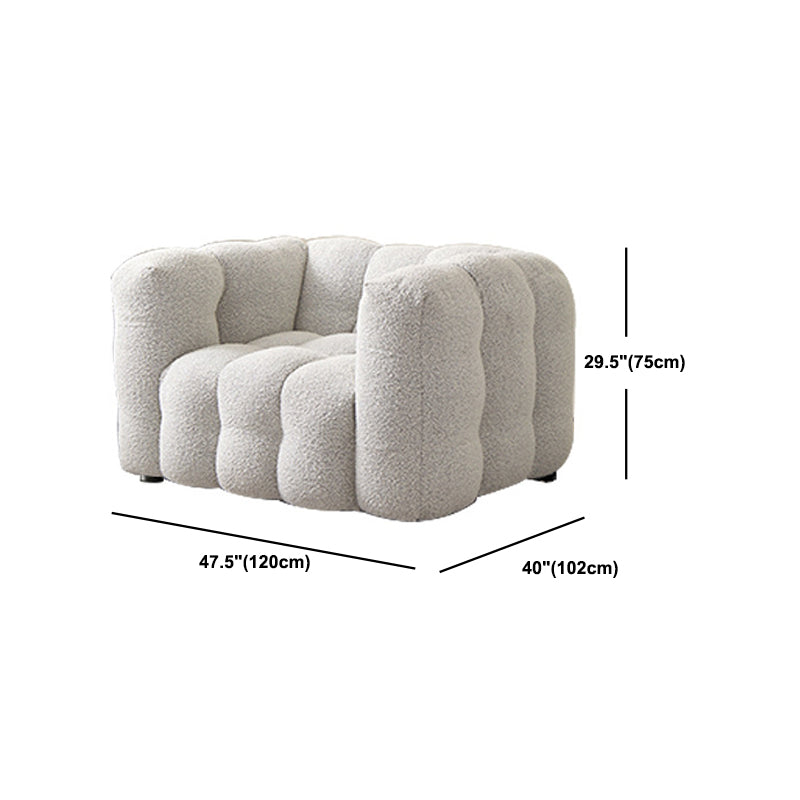 Wool Tuxedo Arm Sofa with Biscuit Back for Living Room 40.16" Wide Clearhalo 'furn' 'furn_sofas' 'Furniture' 'Living Room Furniture' 'Sofa' 'sofas' 5663049