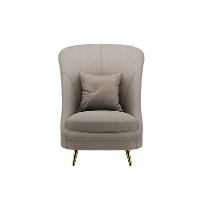 Sloped Arm Curved Sofa with Tight Back Contemporary Sofa for Apartment 35.4"L x 31.5"W x 42.5"H Velvet Clearhalo 'furn' 'furn_sofas' 'Furniture' 'Living Room Furniture' 'Sofa' 'sofas' 5663070